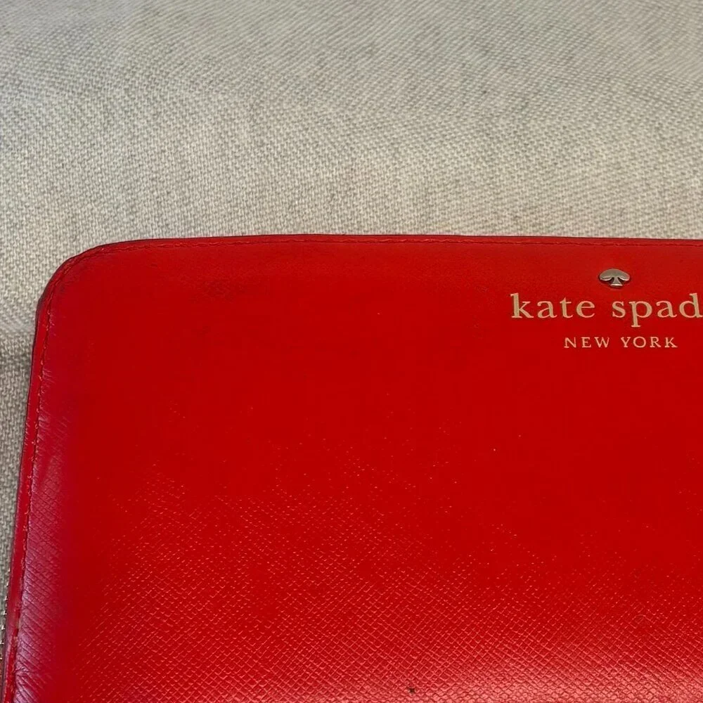 Kate Spade Zip-Around Continental Wallet - Coral/Orange